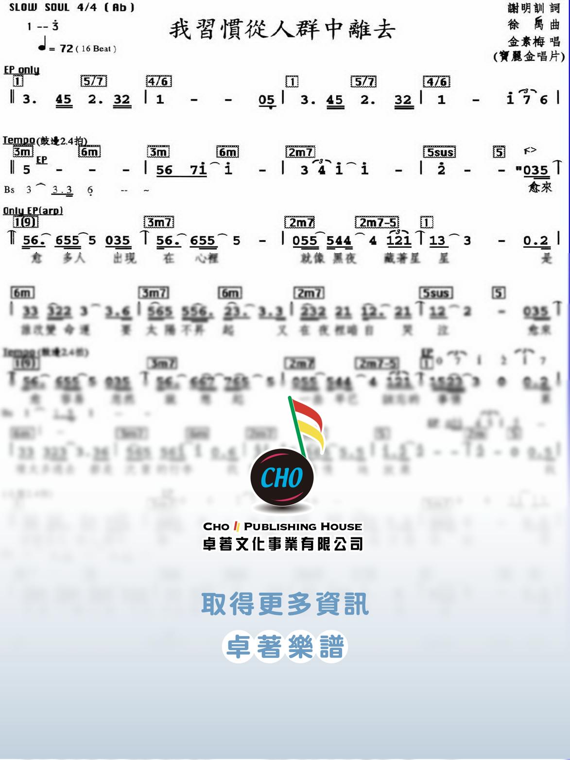 我習慣從人群中離去